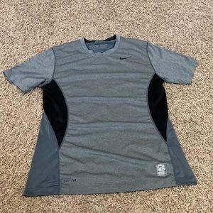 Nike pro combat dri fit grey shirt
